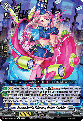 D-BT06/045EN Aurora Battle Princess, Detain Seekler R