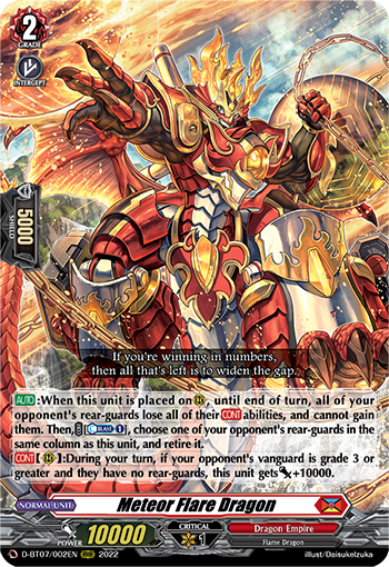 D-BT07/002EN Meteor Flare Dragon RRR