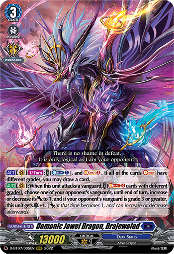 D-BT07/005EN Demonic Jewel Dragon, Drajeweled RRR