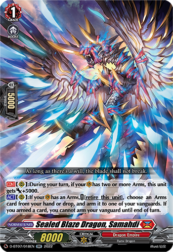 D-BT07/018EN Sealed Blaze Dragon, Samahdi RR