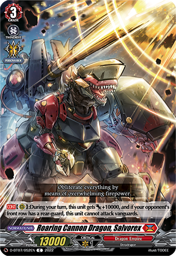 D-BT07/052EN Roaring Cannon Dragon, Salvorex C