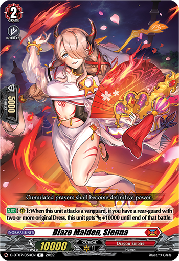 D-BT07/054EN Blaze Maiden, Sienna C