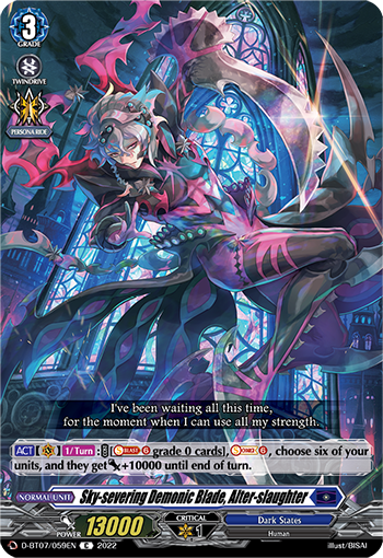 D-BT07/059EN Sky-severing Demonic Blade, Alter-slaughter C