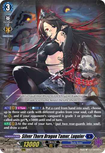 D-BT08/003EN Silver Thorn Dragon Tamer, Luquier RRR