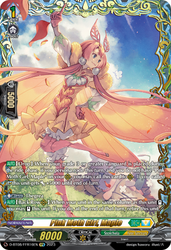 D-BT08/FFR16EN Pink Moth Girl, Maple FFR