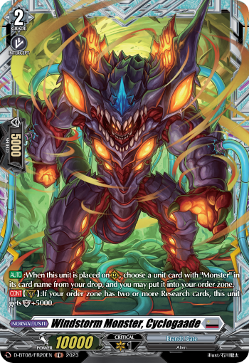 D-BT08/FR20EN Windstorm Monster, Cyclogaade FR