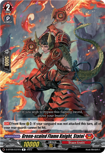 D-BT09/037EN Green-scaled Flame Knight, Statol R