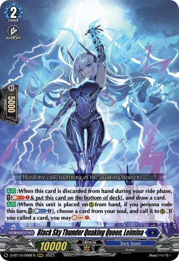 D-BT10/006EN Black Sky Thunder Quaking Queen, Leimina RRR