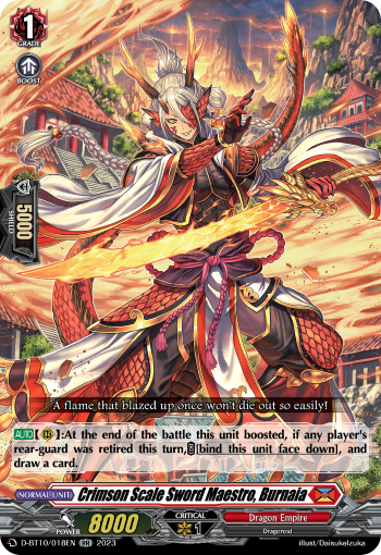 D-BT10/018EN Crimson Scale Sword Maestro, Burnaia RR