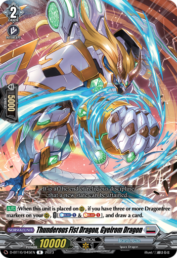 D-BT10/045EN Thunderous Fist Dragon, Gyeirom Dragon R