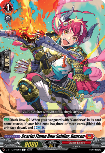 D-BT10/063EN Scarlet Flame Bow Soldier, Boucen C