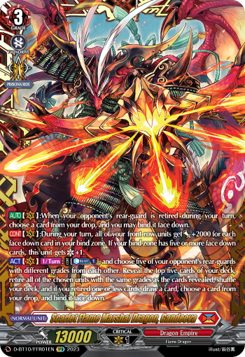 D-BT10/FFR01EN Scarlet Flame Marshal Dragon, Gandeeva FFR