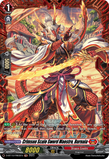 D-BT10/FR03EN Crimson Scale Sword Maestro, Burnaia FR