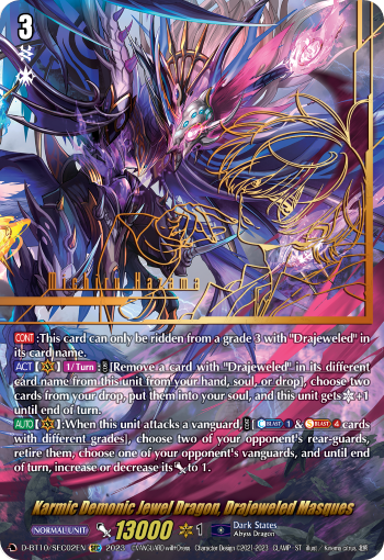 D-BT10/SEC02EN Karmic Demonic Jewel Dragon, Drajeweled Masques SEC