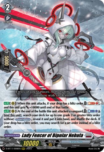 D-BT11/009EN Lady Fencer of Bipolar Nebula RRR