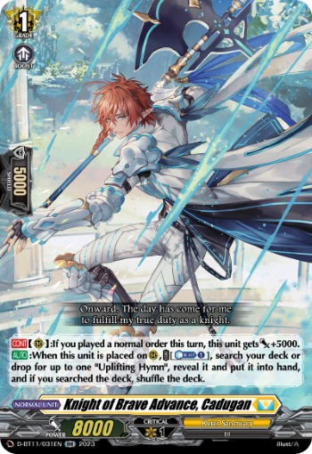 D-BT11/031EN Knight of Brave Advance, Cadugan RR