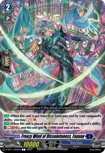 D-BT11/069EN Frenzy Wind of Dissoluteness, Faxuan C