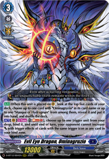 D-BT12/004EN Evil Eye Dragon, Ominagruzio RRR