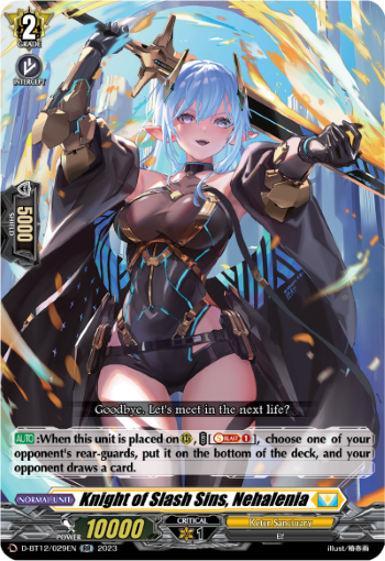 D-BT12/029EN Knight of Slash Sins, Nehalenia RR