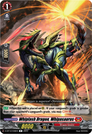 D-BT12/038EN Whiplash Dragon, Whipasaurus R