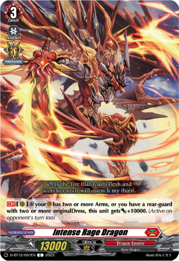 D-BT12/057EN Intense Rage Dragon C