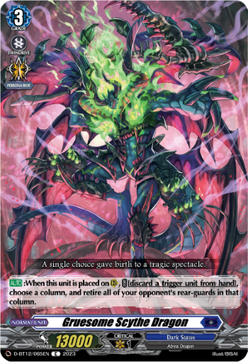 D-BT12/065EN Gruesome Scythe Dragon C