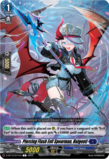 D-BT12/071EN Piercing Flash Evil Spearman, Halgenti C