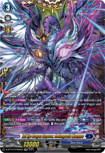 D-BT12/FFR05EN Evil Eye Dragon Emperor, Ominagruzio Masques FFR