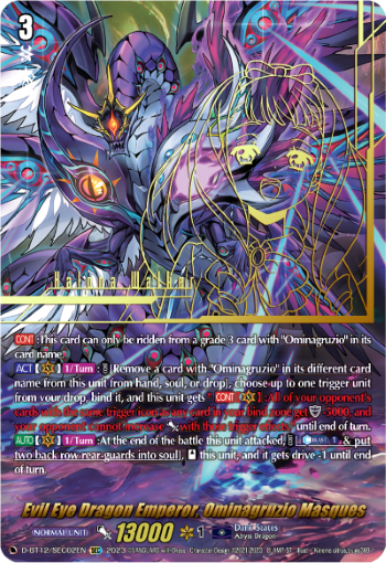 D-BT12/SEC02EN Evil Eye Dragon Emperor, Ominagruzio Masques SEC