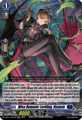 D-BT13/024EN Wise Demonic Lordling, Varpula RR