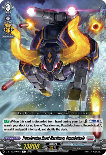 D-BT13/074EN Transforming Beast Machinery, Reprobufaalo C