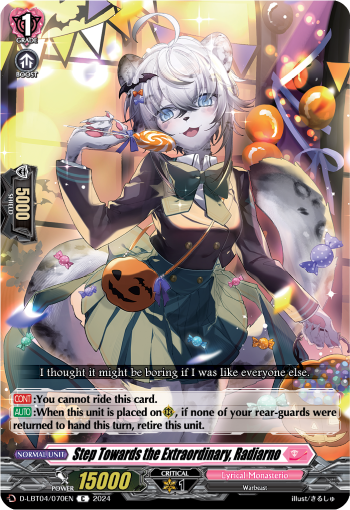 D-LBT04/70EN Step Towards the Extraordinary, Radiarno C