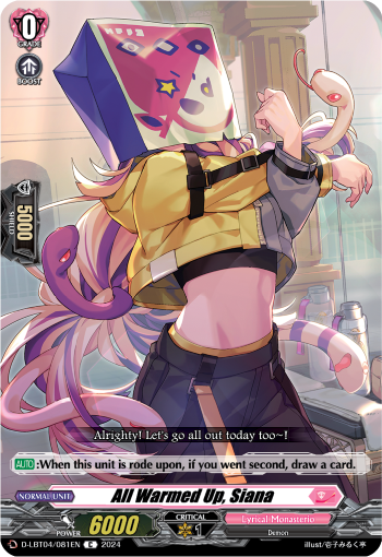 D-LBT04/81EN All Warmed Up, Siana C