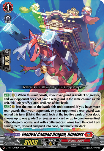 D-PR/1002EN Festival Cannon Dragon, Dinofest PR Dseries