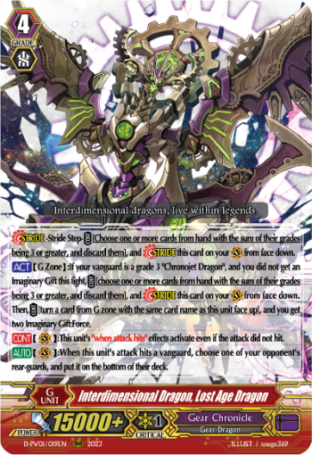 D-PV01/019EN Interdimensional Dragon, Lost Age Dragon RRR