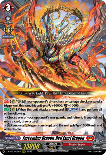 D-SS05/005EN Forcember Dragon, Red Exert Dragon RRR