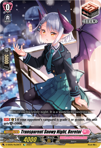 D-SS05/Re39EN Transparent Snowy Night, Beretoi Re