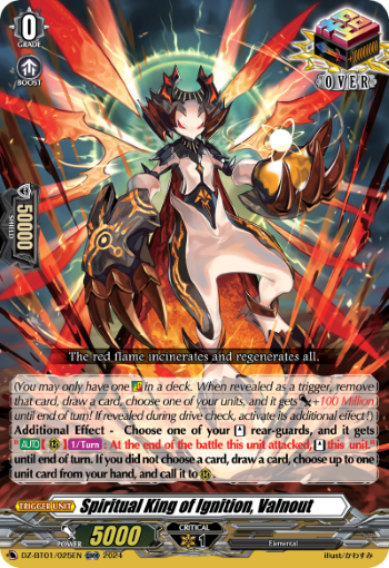 DZ-BT01/025EN Spiritual King of Ignition, Valnout ORR