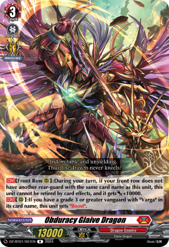 DZ-BT01/051EN Obduracy Glaive Dragon R