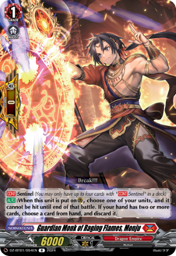 DZ-BT01/054EN Guardian Monk of Raging Flames, Monju R