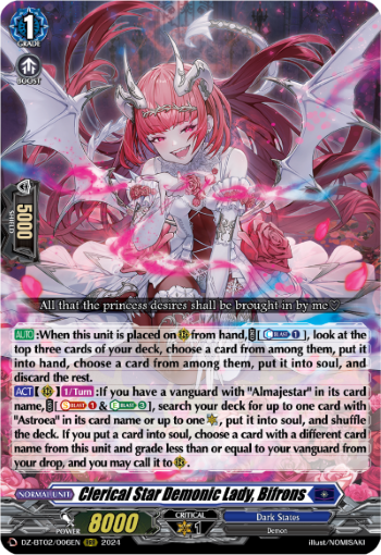 DZ-BT02/006EN Clerical Star Demonic Lady, Bifrons RRR