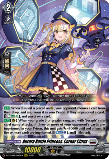 DZ-BT02/008EN Aurora Battle Princess, Corner Citrus RRR