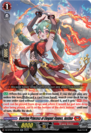 DZ-BT02/021EN Dancing Princess of Elegant Flames, Justina RR