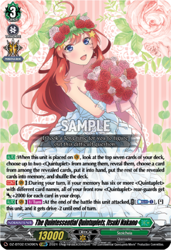 DZ-BT02/EX09EN The Quintessential Quintuplets, Itsuki Nakano EXRRR