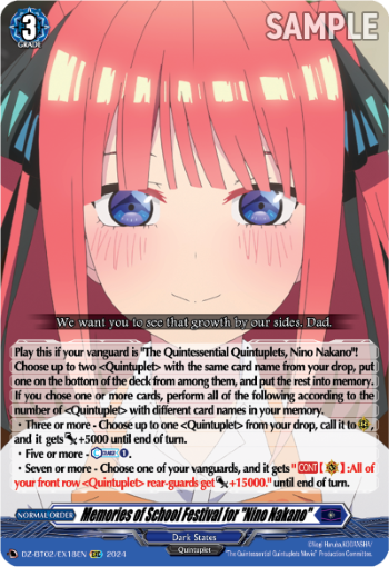 DZ-BT02/EX18EN Memories of School Festival for "Nino Nakano" EXC