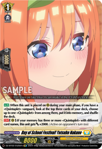 DZ-BT02/EX25EN Day of School Festival! Yotsuba Nakano EXC