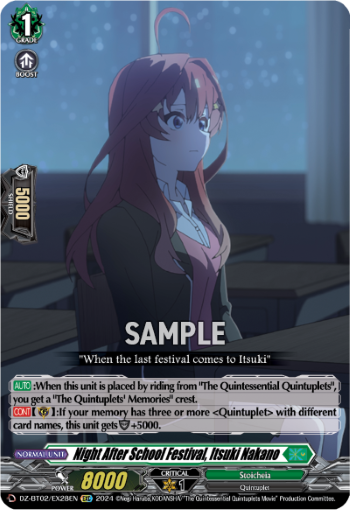 DZ-BT02/EX28EN Night After School Festival, Itsuki Nakano EXC