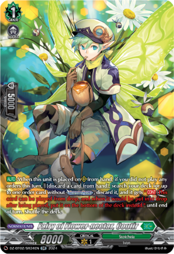 DZ-BT02/SR34EN Fairy of Flower-nectar, Coutir SR