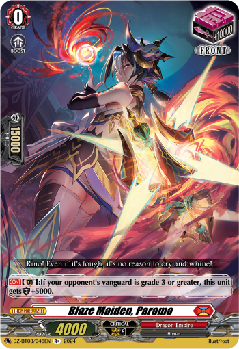 DZ-BT03/046EN Blaze Maiden, Parama R+