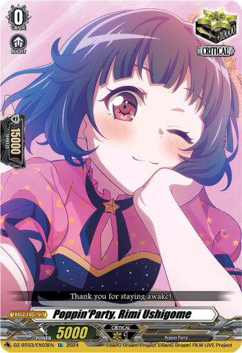 DZ-BT03/EX03EN Poppin'Party, Rimi Ushigome EX DZBT03